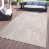 World Rug Gallery Contemporary Distressed Leaves Textured Flat Weave Indoor/Outdoor Area Rug - 2 of 4