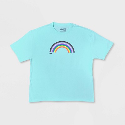 Pride Adult Short Sleeve Rainbow T-Shirt - Green 3X