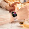 Worryfree Gadgets Apple Watch Band Stainless Steel iWatch Fashion Bands with Bling Rhinestones for Series 8 7 6 5 4 3 2 1 SE - 2 of 4