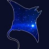 Junior's Design By Humans Space Manta Ray By Shrenk T-Shirt - 2 of 3