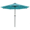 Sonkuki 9 ft Outdoor LED Round Solar Lighted Patio Market Umbrella W/Tilt, UV-Resistant Fabic for Backyard, Garden - 2 of 4