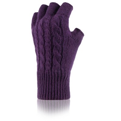 Women's Ayla Solid Cable Knit Fingerless Gloves