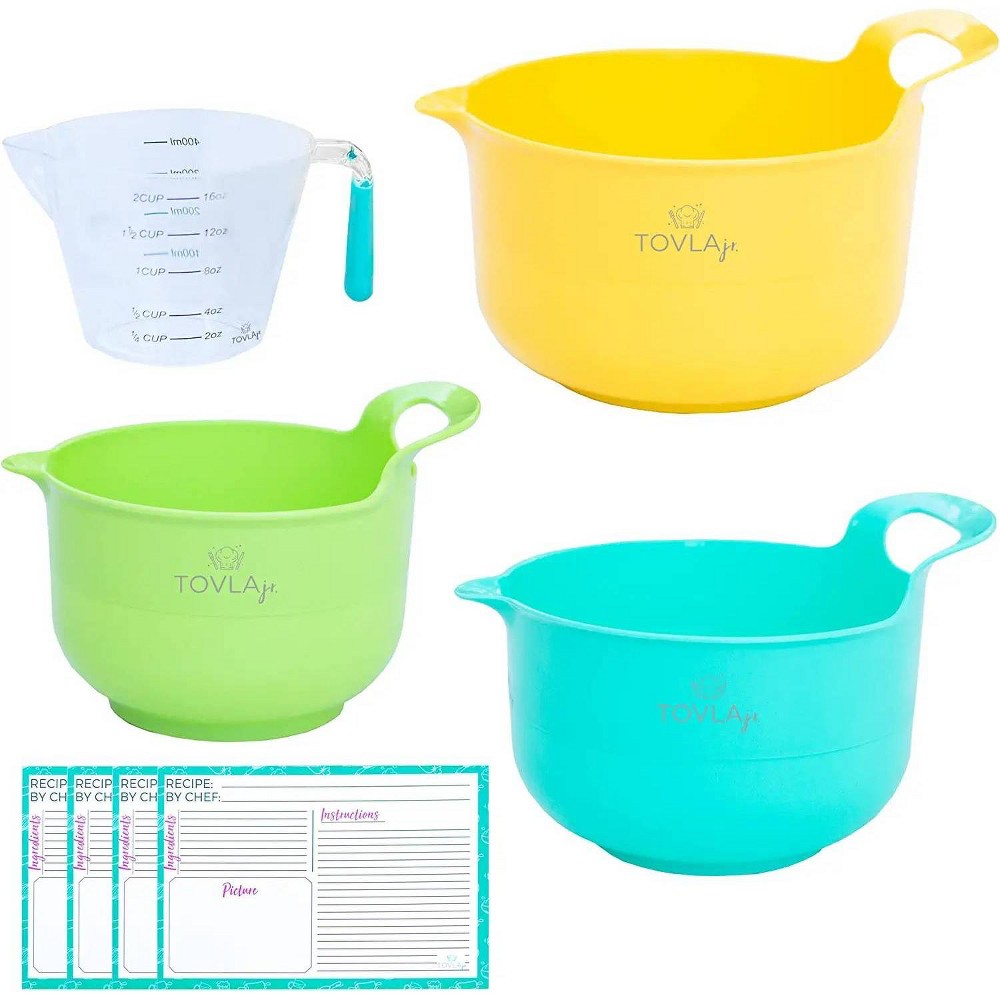 Photos - Other kitchen utensils Tovla Jr. 5pc Bowl and Pitcher Set with Recipe Cards Yellow/Green/Teal