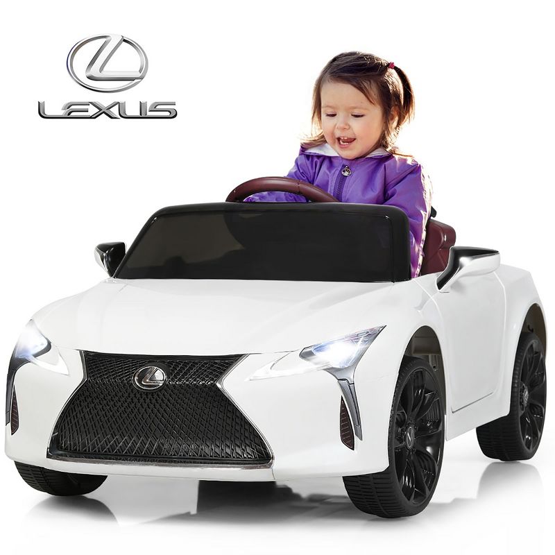 Costway 12V Kids Ride on Car Lexus LC500 Licensed Remote Control Electric Vehicle White, 2 of 11