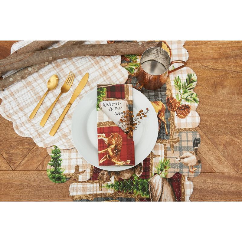 C&F Home Bryson Retreat Round Woven Reversible Rustic Lodge Placemat Set of 6, 3 of 5