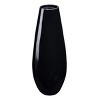 Villacera Handcrafted 22” Tall Black Bamboo Vase | Decorative Tear Drop Floor Vase for Silk Plants, Flowers, Filler Decor | Sustainable Bamboo - 2 of 4