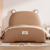 Twin Size Upholstered Platform Bed with Bear-shaped Headboard and Footboard-ModernLuxe - 2 of 4