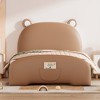 KTMBDW Twin Size Upholstered Platform Bed with Bear-shaped Headboard and Footboard, No Box Spring Needed, Easy Assemble - image 2 of 4