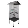 57.5" Large Bird Cage with Rolling Stand - Spacious Grey Powder-Coated Steel Home for Parakeets, Cockatiels, Conures, Lovebirds & Pigeons - 2 of 4