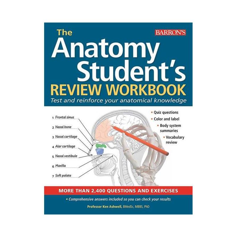 Anatomy Student's Review Workbook - (Barron's Test Prep) by  Ken Ashwell (Paperback), 1 of 2
