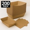 Paper Food Trays Disposable Paper, Kraft Serving Boats, Food Holder for Snacks French Fries Nachos Hot Dog  BBQ Party & Concessions - 2 of 4