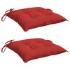 vidaXL Chair Cushions 2 pcs Red 15.7"x15.7"x2.8" Oxford Fabric - 3 of 4