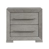 Vynxaria Modern Contemporary 1pc Nightstand - Gray Finish, 2 Storage Drawers (Ball Bearing Glides), Gray Tone Wooden Handles, Bedroom Bedside Table - 3 of 4