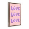 Stupell Industries Love Bubble Lettering Floating Frame Canvas Art - 2 of 4