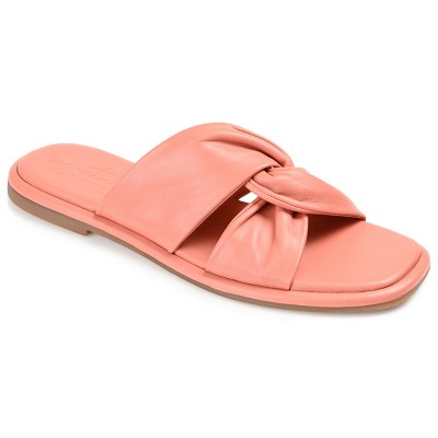 Journee Signature Women's Genuine Leather Kanndice Sandals