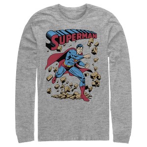 Men's Superman Hero Break Barriers Long Sleeve Shirt - 1 of 3