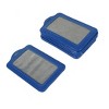 Unique Bargains Vertical Design Faux Leather Business Card Holders Blue Clear 10 Pcs - 3 of 4