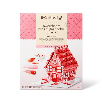 Valentine Cupid's Cabin Pink Sugar Cookie House Kit - 24.36 - Favorite Day™