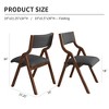 Christopher Knight Home Boris Wood and Upholstered Fabric Folding Dining Chairs (Set of 2) - 3 of 4