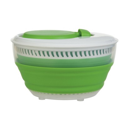 Brentwood 5 Quart Salad Spinner with Serving Bowl in Green