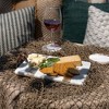 Large Brown Agate Serving Board Marble, Agate & Leather by Foreside Home & Garden - 2 of 4