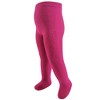 Touched by Nature Toddler and Kids Girl Organic Cotton Tights, Cream Pink - image 3 of 4