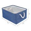 REGALWOVEN Cotton Collapsible Lightweight Sturdy Open Storage Bins 3 Pcs - 4 of 4