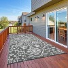 coucheta Multi-size Waterproof Outdoor Medallion Patio Rug, Reversible Plastic Straw Vintage Camping Carpet, for Patio, Deck, Backyard, Balcony - 4 of 4