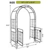 Karl Home 7FT Black Iron Garden Arbor with Gate - 3 of 4