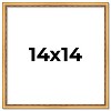 PosterPalooza | Square Classic Modern Gold Picture Frame - UV Acrylic, Foam Board Backing, Hanging Hardware - 2 of 4