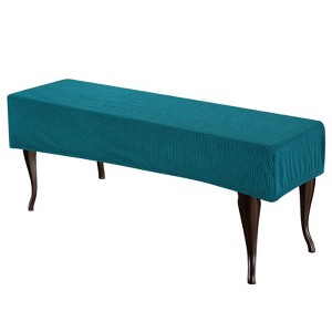 Unique Bargains Stretch Jacquard Checkered Anti-Dust Protecting Dining Chair Slipcovers for 42" - 54" Bench - 1 of 4