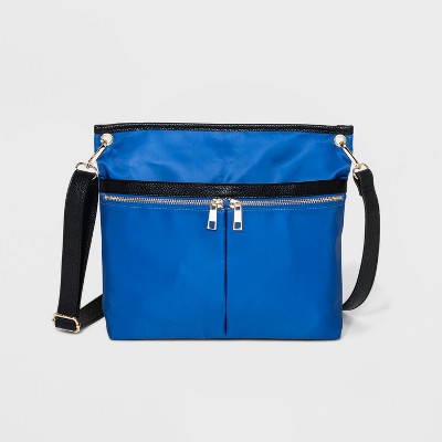 Double Zip Closure Messenger Bag - A New Day™ Kickball Blue