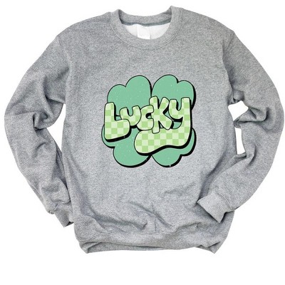 Simply Sage Market Women's Graphic Sweatshirt Lucky With Clover