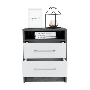 FONTOI 20"H Nightstand with Two Drawers&Handles, End Table with Spacious Storage Space for Bedroom, Multicolor, 15.7"*19.9"*14.7" - 1 of 4