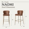 Maven Lane Naomi High Back Vegan Leather Bar Height Bar Stool - 4 of 4