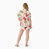 PATPAT Family Matching Sets Tropical Floral Button Up Beach Shirt and Shorts with Drawstring and Pockets - 3 of 4