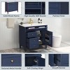 Modern 36 Inch Bathroom Vanity with Sink Top, Soft-Close Drawers and Tip-Out Tray, Freestanding Storage Cabinet for Bathroom-Maison Boucle - 4 of 4