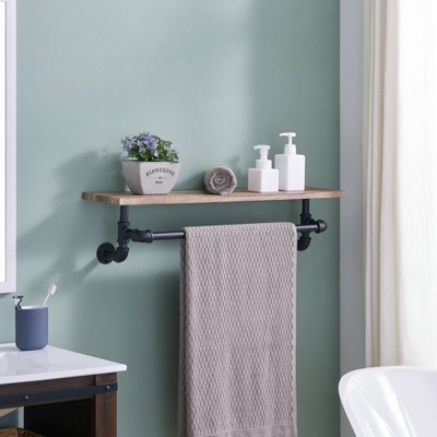 Shelf With Towel Rack Target, Bathroom Shelf Towel Rack