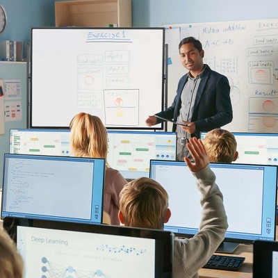 48'' x 36'' White Magnetic Rolling Freestanding Double-Sided Whiteboard