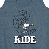 Women's - Peanuts - Snoopy's Wave Ride Graphic Racerback Tank - 2 of 4