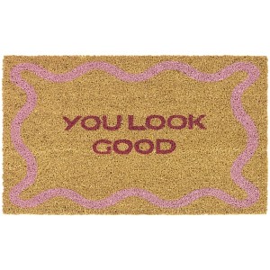 Balta Rugs 1'5"x2'5" You Look Good Greeting Natural Papilio Coir Doormat - 1 of 4