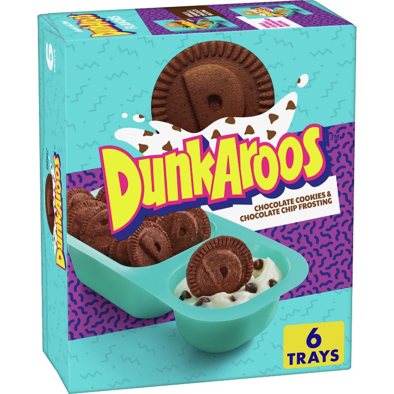 Dunkaroos Chocolate Cookies &#38; Chocolate Chip Frosting - 6oz/6ct, 1 of 8