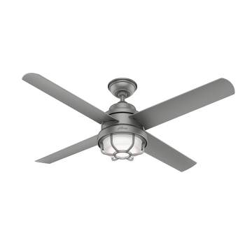 54" Searow Wet Rated Ceiling Fan with Wall Control Silver (Includes LED Light Bulb) - Hunter Fan