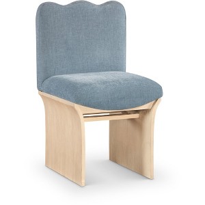 Meridina Furniture,Shaw Light Blue Chenille Fabric Upholstered Dining Chair - 1 of 4