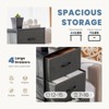 DOMETOUR Drawer Dresser for Bedroom, Fabric Storage Tower Tall Chest Organizer, Storage Cabinet Unit Bins Living Room Entryway Closet-Gray - 3 of 4