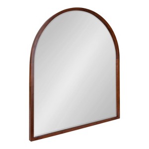 32" x 36" McLean Arch Wall Mirror Walnut Brown - Kate & Laurel All Things Decor - 1 of 4