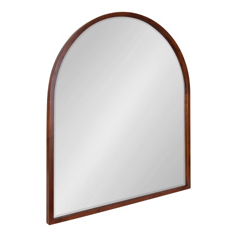 Kezevel Wooden Wall Hanging Mirror - Round White Brown Handcrafted  Decorative Mirror for Living Room, Mirror Frame, Wall Mirror, Size  60.96X2.54X60.96 CM