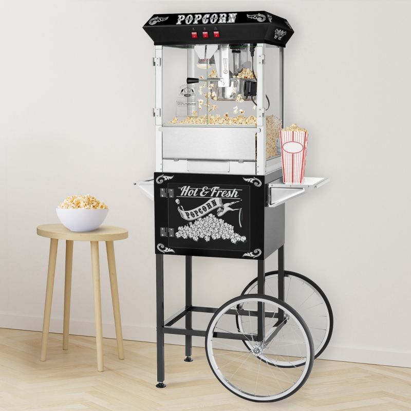 Great Northern Popcorn 8 oz. Hot and Fresh Popcorn Machine with Cart - Black, 5 of 10