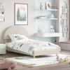 Bed Frame with Round Boucle Headboard, Upholstered Arch-Shaped Design in Soft, Modern Kids Wooden Slats Bed, No Box Spring Required & Easy Assembly - 3 of 4