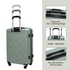 YONWAY 8 Piece Hardshell ABS Luggage Set, Checked Spinner Luggage Set (20in/24in/28in+Portable Handbag + 4 Pieces Storage Bag Set) - 2 of 4